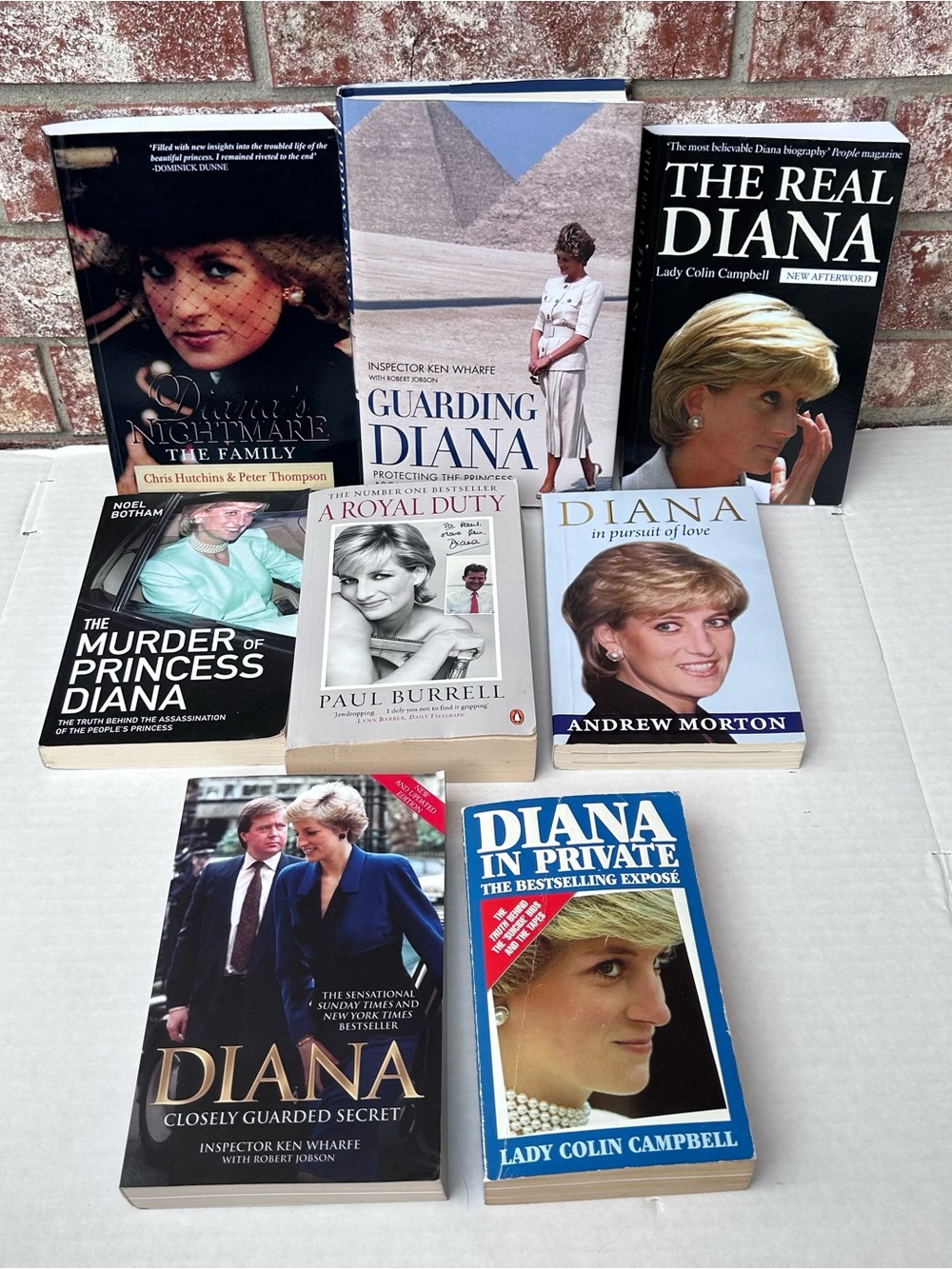 Princess Diana 8 Ct Book Lot Royal Biography Memoir Expose Burrell Botham Morton